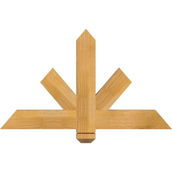 Ekena Millwork Kennewick Rough Sawn Timber Gable Bracket, Western Red Cedar, 36"W x 21"H x 2"D x 4"F, 14/12 Pitch GBW036X21X0204KEN00RWR - main